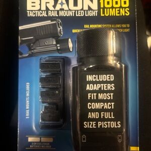 Braun Tactical Rail Mount LED Light - Black